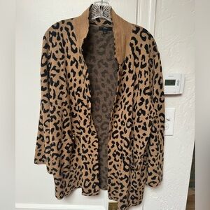Jcrew Leopard Sweater Cardigan - Large